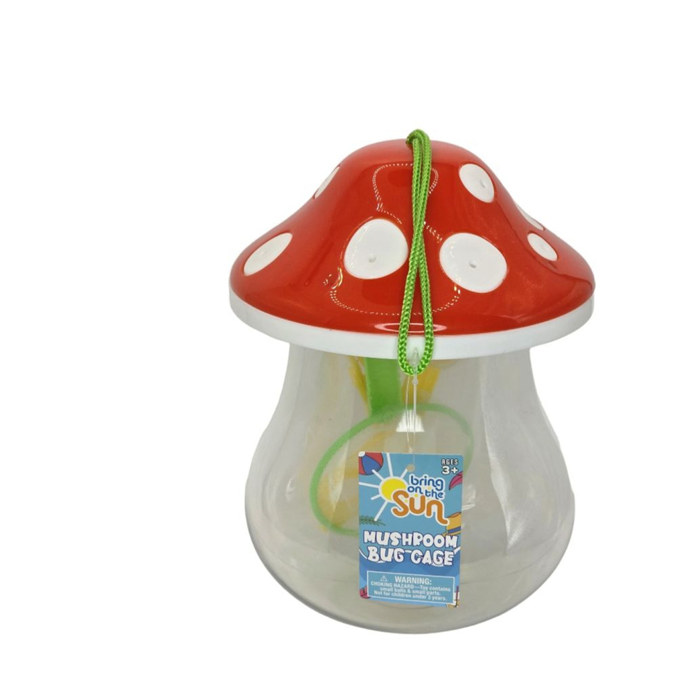 Unbranded Learning Toy Mushroom Bug Cage One Size Red Clear